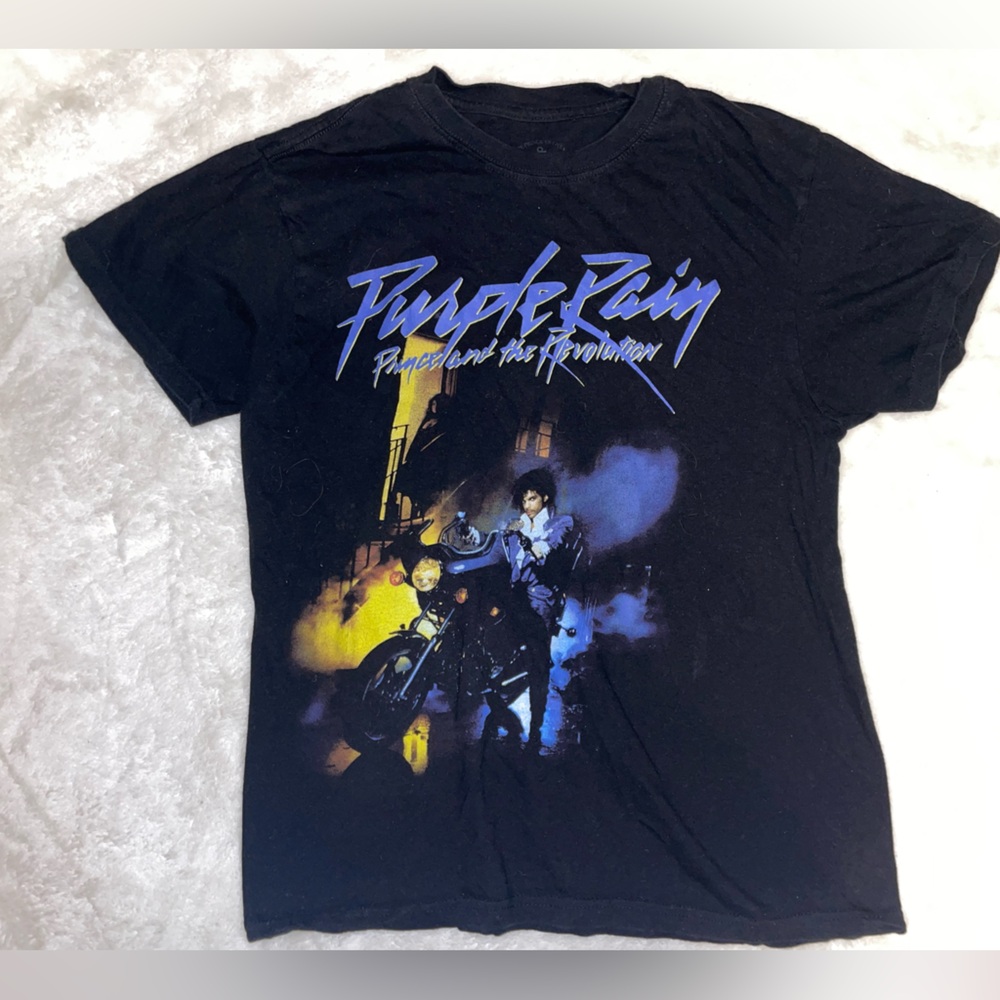 Prince Purple Rain Black Graphic Tee